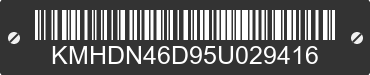 2005 HYUNDAI Elantra KMHDN46D95U029416 VIN decoded