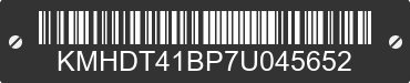 2007 HYUNDAI Elantra KMHDT41BP7U045652 VIN decoded