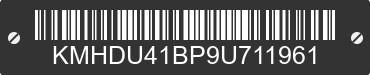 2009 HYUNDAI Elantra KMHDU41BP9U711961 VIN decoded