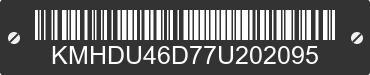 2007 HYUNDAI Elantra KMHDU46D77U202095 VIN decoded
