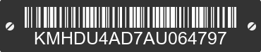 2010 HYUNDAI Elantra KMHDU4AD7AU064797 VIN decoded