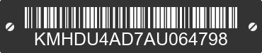 2010 HYUNDAI Elantra KMHDU4AD7AU064798 VIN decoded