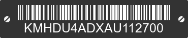2010 HYUNDAI Elantra KMHDU4ADXAU112700 VIN decoded