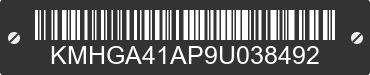 2009 HYUNDAI Genesis KMHGA41AP9U038492 VIN decoded