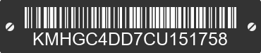 2012 HYUNDAI Genesis KMHGC4DD7CU151758 VIN decoded