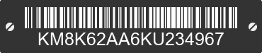 2019 HYUNDAI Kona KM8K62AA6KU234967 VIN decoded