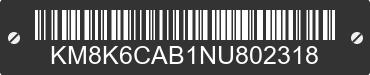 2022 HYUNDAI Kona KM8K6CAB1NU802318 VIN decoded
