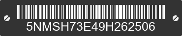 2009 HYUNDAI Santa Fe 5NMSH73E49H262506 VIN decoded