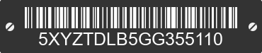 2016 HYUNDAI Santa Fe 5XYZTDLB5GG355110 VIN decoded