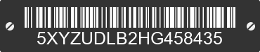 2017 HYUNDAI Santa Fe 5XYZUDLB2HG458435 VIN decoded