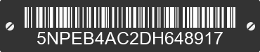 2013 HYUNDAI Sonata 5NPEB4AC2DH648917 VIN decoded