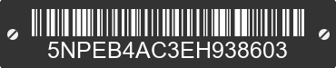 2014 HYUNDAI Sonata 5NPEB4AC3EH938603 VIN decoded