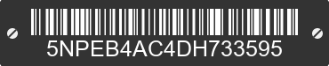 2013 HYUNDAI Sonata 5NPEB4AC4DH733595 VIN decoded