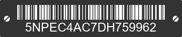 2013 HYUNDAI Sonata 5NPEC4AC7DH759962 VIN decoded