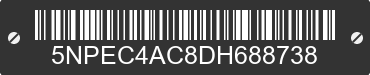 2013 HYUNDAI Sonata 5NPEC4AC8DH688738 VIN decoded