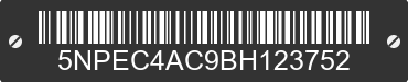 2011 HYUNDAI Sonata 5NPEC4AC9BH123752 VIN decoded