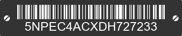 2013 HYUNDAI Sonata 5NPEC4ACXDH727233 VIN decoded