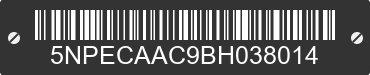 2011 HYUNDAI Sonata 5NPECAAC9BH038014 VIN decoded