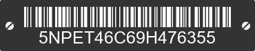 2009 HYUNDAI Sonata 5NPET46C69H476355 VIN decoded