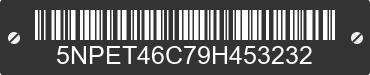 2009 HYUNDAI Sonata 5NPET46C79H453232 VIN decoded