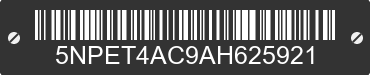 2010 HYUNDAI Sonata 5NPET4AC9AH625921 VIN decoded