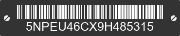 2009 HYUNDAI Sonata 5NPEU46CX9H485315 VIN decoded
