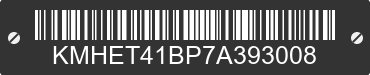 2007 HYUNDAI Sonata KMHET41BP7A393008 VIN decoded