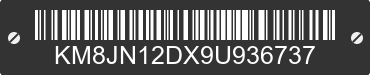 2009 HYUNDAI Tucson KM8JN12DX9U936737 VIN decoded
