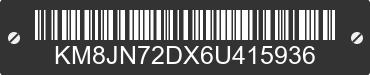 2006 HYUNDAI Tucson KM8JN72DX6U415936 VIN decoded