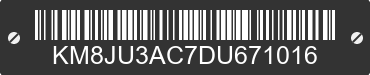 2013 HYUNDAI Tucson KM8JU3AC7DU671016 VIN decoded
