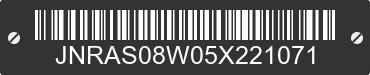 2005 INFINITI FX35 JNRAS08W05X221071 VIN decoded