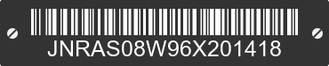 2006 INFINITI FX35 JNRAS08W96X201418 VIN decoded