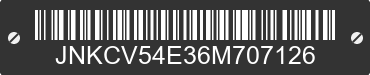 2006 INFINITI G35 JNKCV54E36M707126 VIN decoded