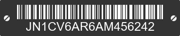 2010 INFINITI G37 JN1CV6AR6AM456242 VIN decoded