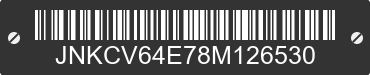2008 INFINITI G37 JNKCV64E78M126530 VIN decoded