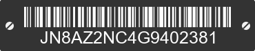 2016 INFINITI QX80 JN8AZ2NC4G9402381 VIN decoded