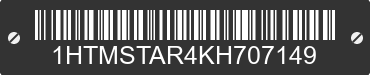 2019 INTERNATIONAL MF035 1HTMSTAR4KH707149 VIN decoded