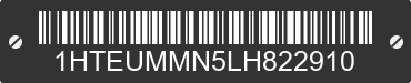 2020 INTERNATIONAL MV607 1HTEUMMN5LH822910 VIN decoded