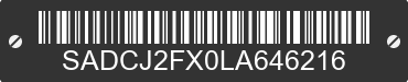 2020 JAGUAR F-Pace SADCJ2FX0LA646216 VIN decoded