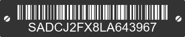 2020 JAGUAR F-PACE SADCJ2FX8LA643967 VIN decoded