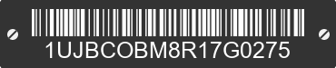 2024 JAY FLIGHT 225 MLS 1UJBCOBM8R17G0275 VIN decoded