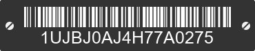 2017 JAYCO Jayco 1UJBJ0AJ4H77A0275 VIN decoded