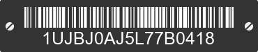 2020 JAYCO Jayco 1UJBJ0AJ5L77B0418 VIN decoded