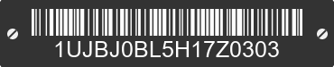 2017 JAYCO Jayco 1UJBJ0BL5H17Z0303 VIN decoded