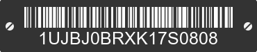 2019 JAYCO Jayco 1UJBJ0BRXK17S0808 VIN decoded