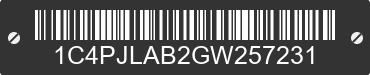 2016 JEEP Cherokee 1C4PJLAB2GW257231 VIN decoded