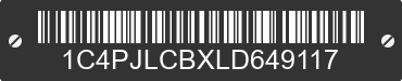 2020 JEEP Cherokee 1C4PJLCBXLD649117 VIN decoded