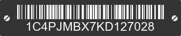 2019 JEEP Cherokee 1C4PJMBX7KD127028 VIN decoded