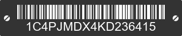 2019 JEEP Cherokee 1C4PJMDX4KD236415 VIN decoded