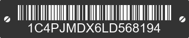 2020 JEEP Cherokee 1C4PJMDX6LD568194 VIN decoded